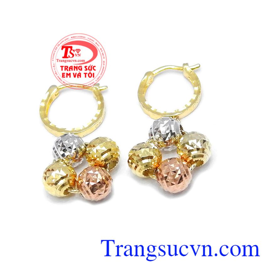 Hoa tai thanh lịch,Hoa tai vàng tây,Trang sức nữ Hoa tai thanh lịch,Hoa tai vàng tây,Trang sức nữ