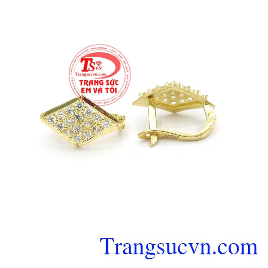Hoa tai thịnh vượng,Hoa tai vàng đá quý,Trang sức vàng Hoa tai thịnh vượng,Hoa tai vàng đá quý,Trang sức vàng