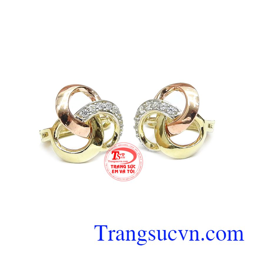 Hoa tai tinh tế Hàn Quốc,Hoa tai vàng tây,Trang sức nữ Hoa tai tinh tế Hàn Quốc,Hoa tai vàng tây,Trang sức nữ