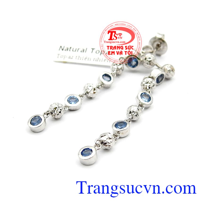 Hoa tai topaz duyên dáng,Hoa tai Topaz,Trang sức nữ Hoa tai topaz duyên dáng,Hoa tai Topaz,Trang sức nữ