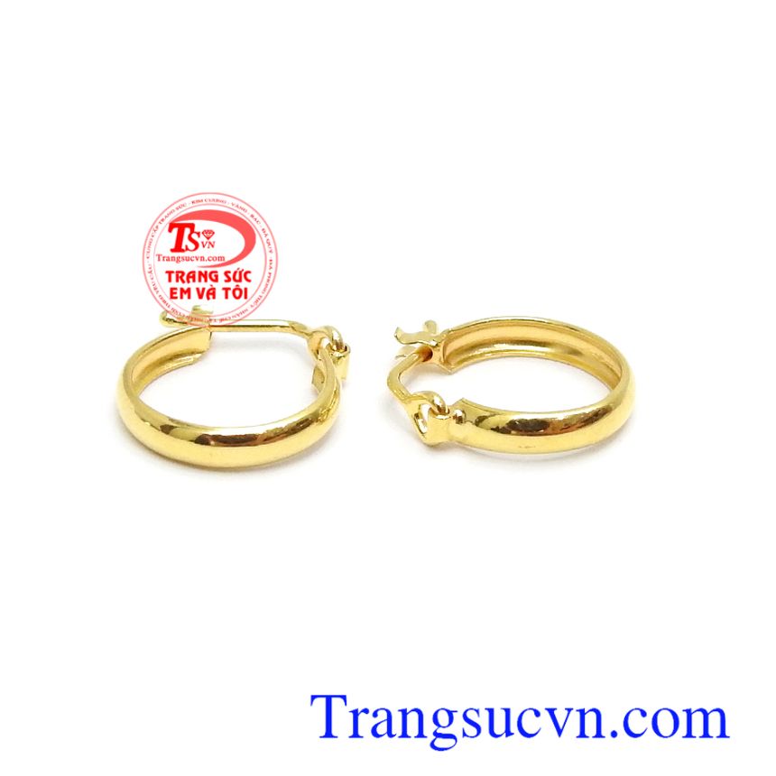 Hoa tai vàng 10k dịu dàng,Hoa tai vàng tây,Trang sức nữ