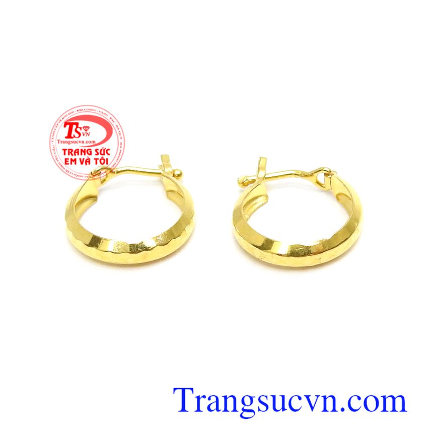 Hoa tai vàng nữ xinh xắn,Hoa tai vàng tây,Trang sức nữ