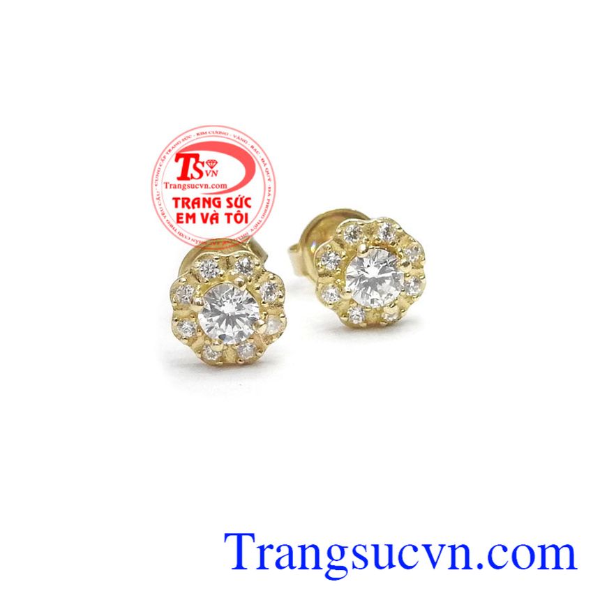 Hoa tai vàng tây Hàn Quốc,Hoa tai vàng tây,Trang sức nữ Hoa tai vàng tây Hàn Quốc,Hoa tai vàng tây,Trang sức nữ