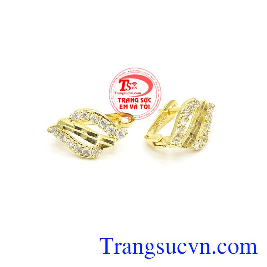 Hoa Tai Vàng Thục Nữ Thời Đại,Hoa tai vàng tây,Trang sức vàng