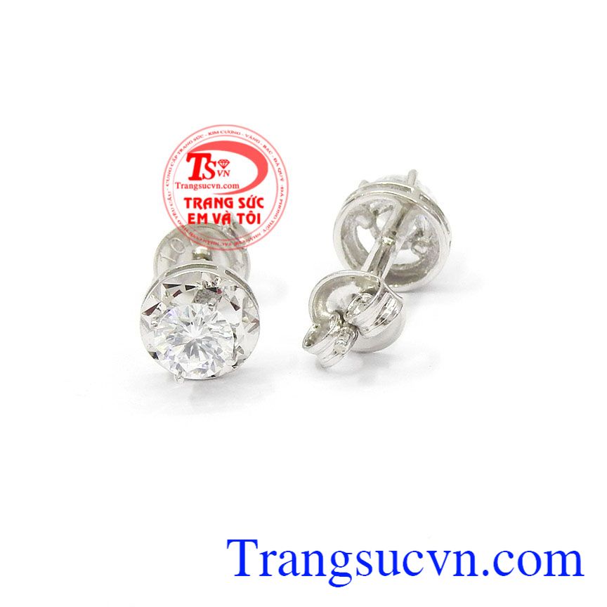 Hoa tai vàng trắng sang trọng, hoa tai vàng tây, hoa tai đẹp Hoa tai vàng trắng sang trọng, hoa tai vàng tây, hoa tai đẹp