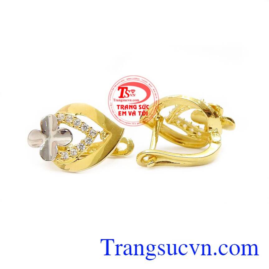Hoa tai xinh đẹp,Hoa tai vàng tây,Trang sức nữ Hoa tai xinh đẹp,Hoa tai vàng tây,Trang sức nữ