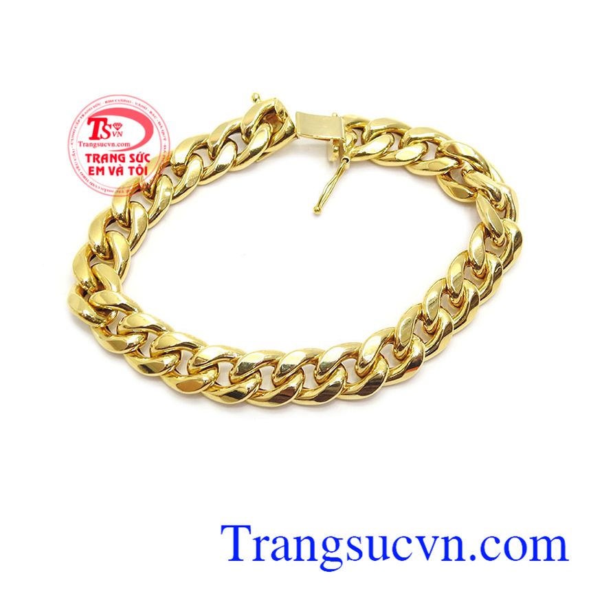 Lắc nam vàng mạnh mẽ 14k,Trang sức nam,Lắc vàng tây đá quý