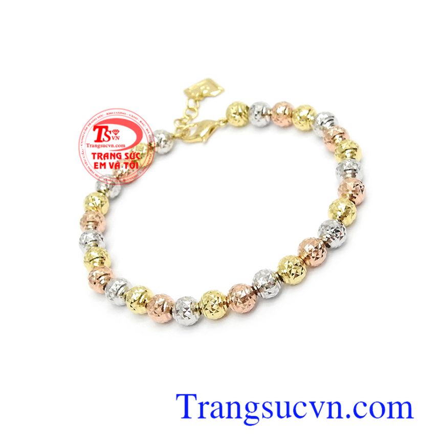 Lắc tay bi vàng 10k thời trang,Lắc vàng tây đá quý,Trang sức vàng Lắc tay bi vàng 10k thời trang,Lắc vàng tây đá quý,Trang sức vàng