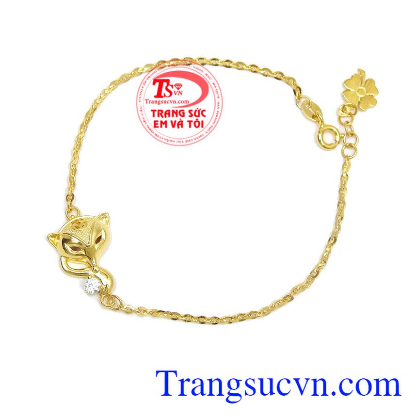 Lắc tay hồ ly đẹp,Lắc vàng tây đá quý,Trang sức vàng Lắc tay hồ ly đẹp,Lắc vàng tây đá quý,Trang sức vàng