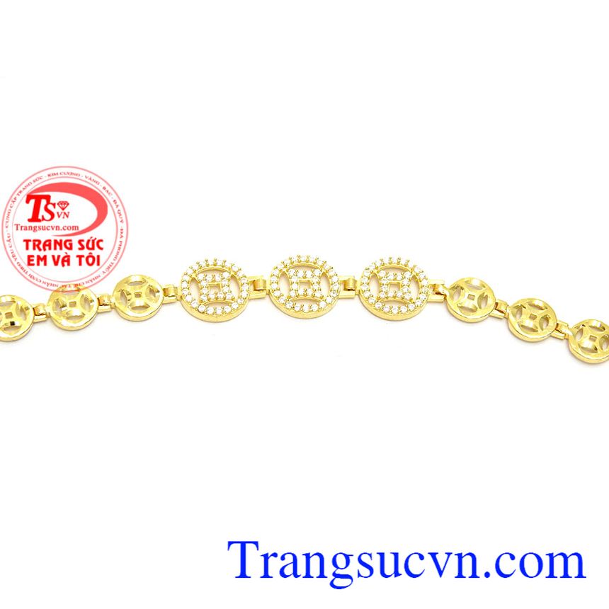 Lắc tay kim tiền may mắn,Lắc tay nữ vàng,Trang sức nữ Lắc tay kim tiền may mắn,Lắc tay nữ vàng,Trang sức nữ