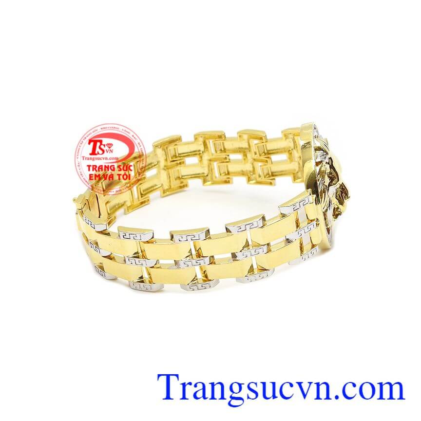 Lắc tay nam sư tử mạnh mẽ,Lắc vàng tây đá quý,Trang sức vàng Lắc tay nam sư tử mạnh mẽ,Lắc vàng tây đá quý,Trang sức vàng