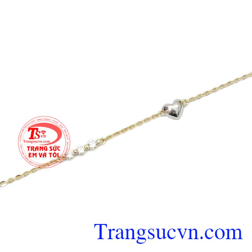 Lắc tay nữ vàng trái tim,Lắc vàng tây đá quý,Trang sức nữ Lắc tay nữ vàng trái tim,Lắc vàng tây đá quý,Trang sức nữ