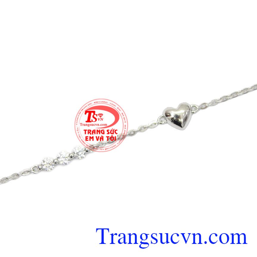 Lắc tay nữ vàng trắng trái tim,Lắc vàng tây đá quý,Trang sức nữ Lắc tay nữ vàng trắng trái tim,Lắc vàng tây đá quý,Trang sức nữ