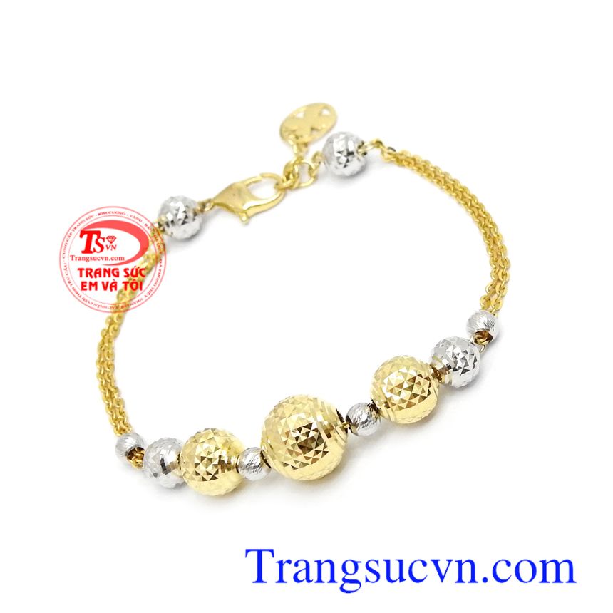 Lắc tay vàng bi 10k duyên dáng,Lắc tay nữ vàng,Trang sức vàng Lắc tay vàng bi 10k duyên dáng,Lắc tay nữ vàng,Trang sức vàng