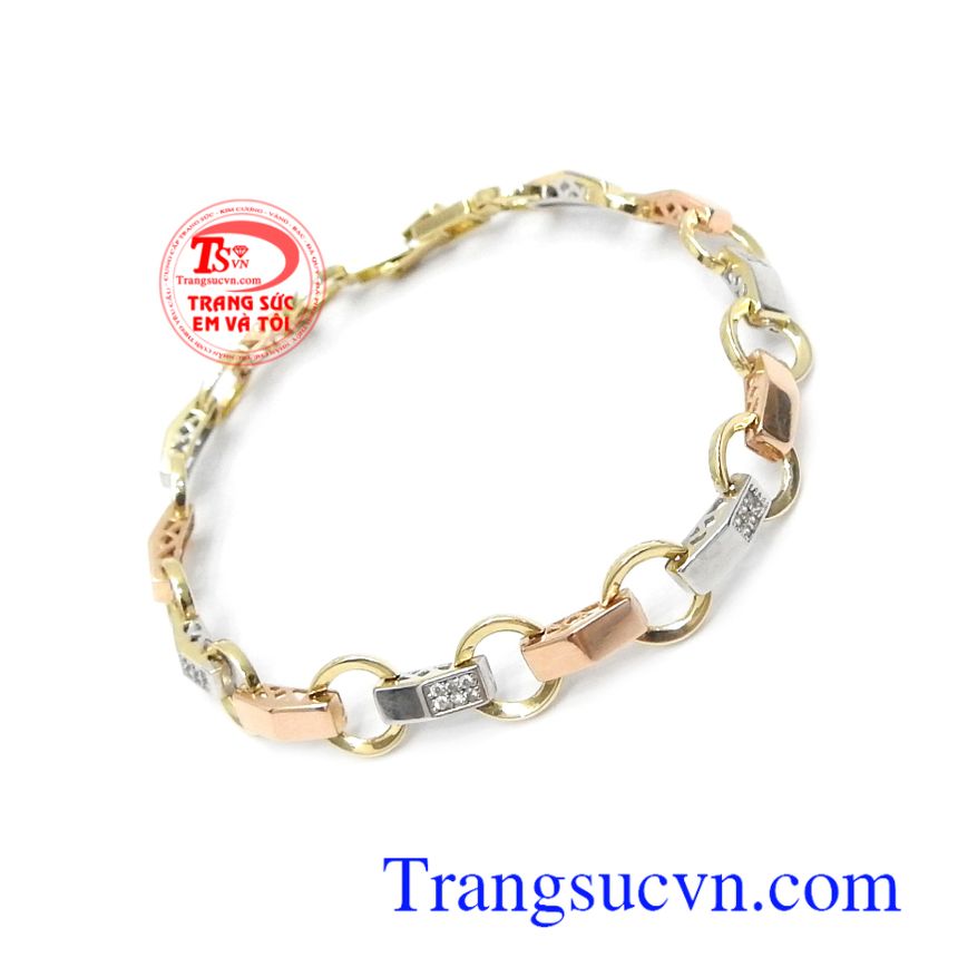 Lắc v&agrave;ng Italy 18k xinh xắn,Lắc tay nữ v&agrave;ng,trang sức v&agrave;ng