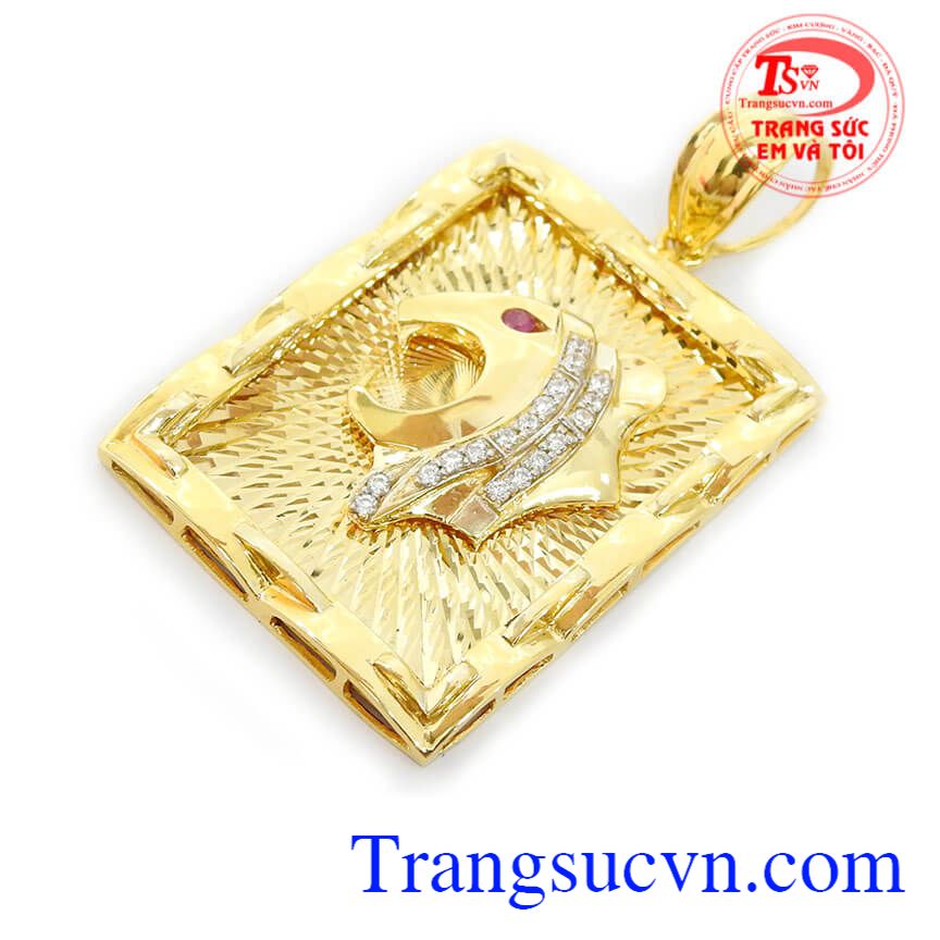 Mặt dây báo 18k, mặt dây vàng tây, mặt dây nam đẹp