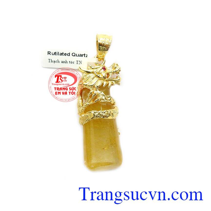 Mặt dây bọc rồng thạch anh tóc,MẶt dây rồng,Trang sức nam Mặt dây bọc rồng thạch anh tóc,MẶt dây rồng,Trang sức nam