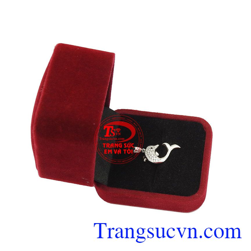 Mặt dây cá heo vàng trắng,Trang sức bộ,Trang sức nữ