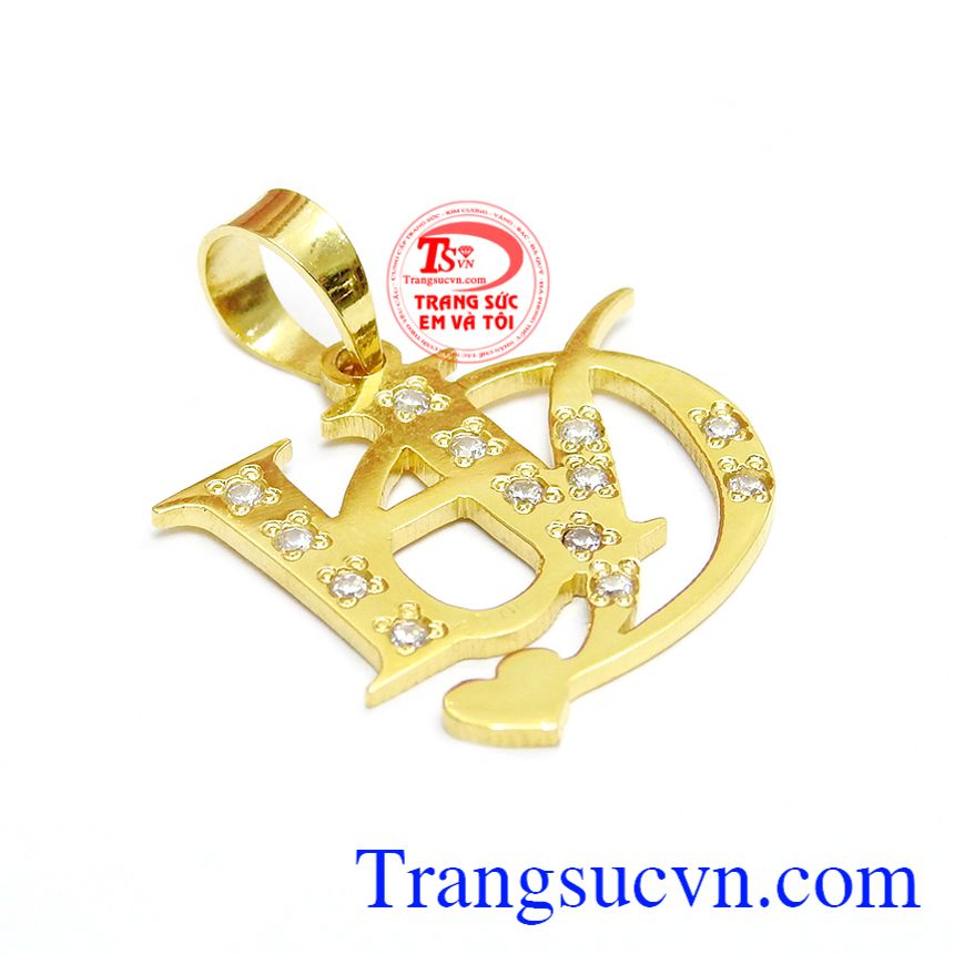 Mặt dây chuyền chữ HD vàng 18k,Mặt dây chuyền nam,Trang sức nam Mặt dây chuyền chữ HD vàng 18k,Mặt dây chuyền nam,Trang sức nam