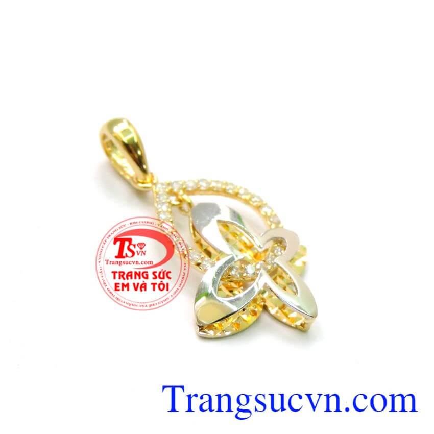 Mặt dây chuyền hoa cách điệu, mặt dây chuyền đẹp, mặt dây vàng Mặt dây chuyền hoa cách điệu, mặt dây chuyền đẹp, mặt dây vàng