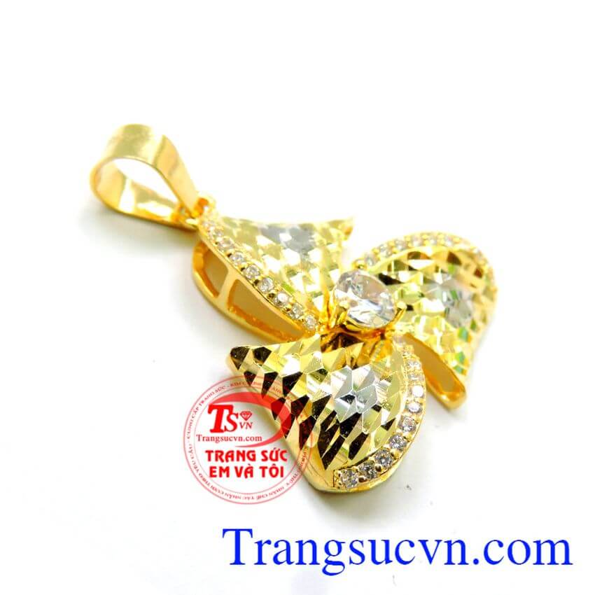 Mặt dây chuyền hoa sang trọng, mặt dây vàng, mặt dây đẹp
