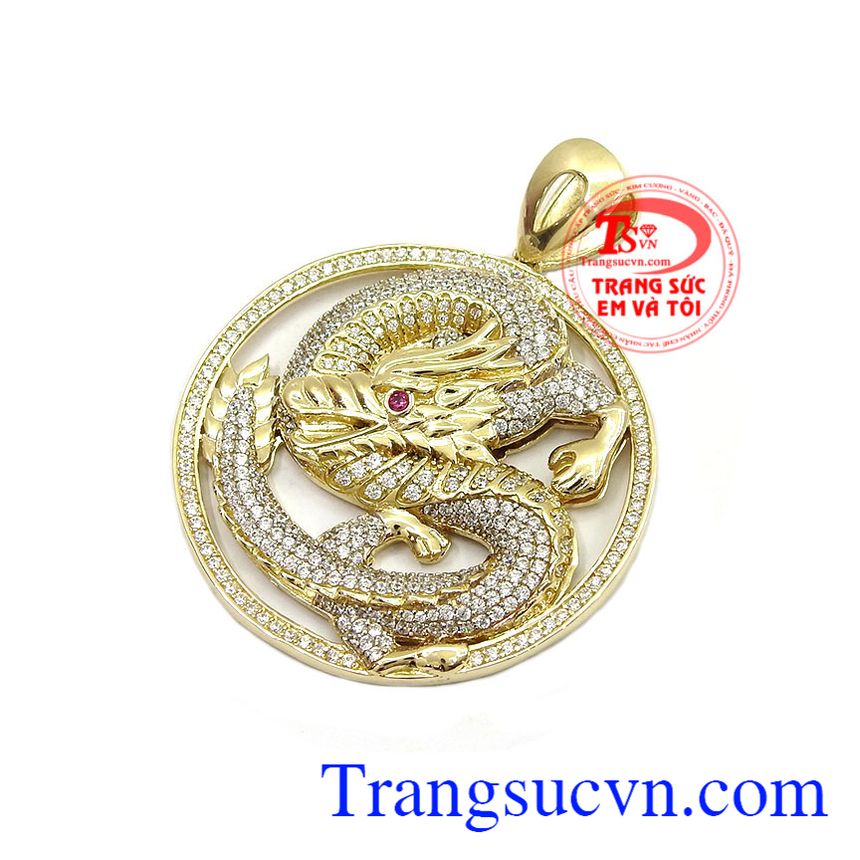 Mặt dây chuyền rồng vàng 10k, Mặt dây chuyền vàng tây đẹp, Mặt dây rồng