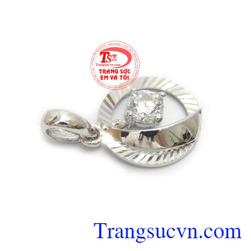 Mặt dây chuyền vàng trắng xinh xắn, mặt dây vàng tây, mặt dây đẹp