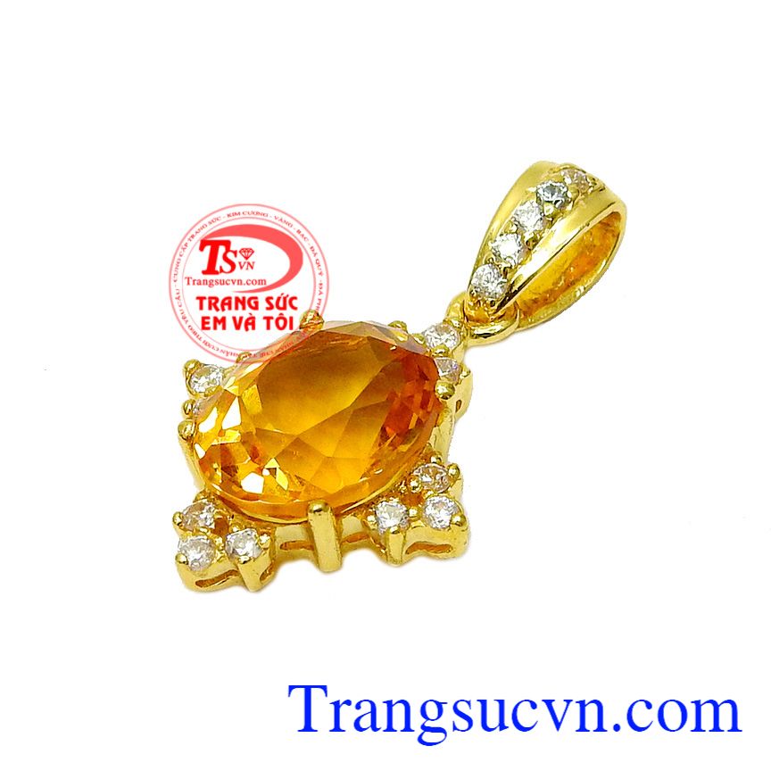 Mặt dây Citrine nổi bật,Trang sức vàng,Trang sức nữ