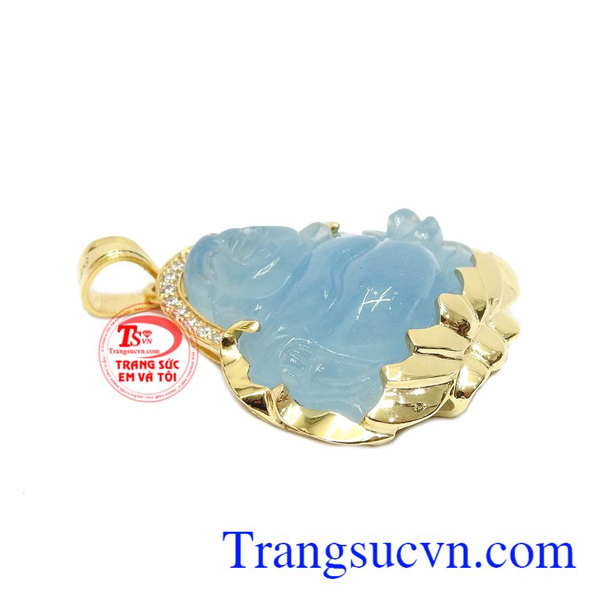 Mặt dây di lặc aquamarine,Mặt dây chuyền nam,Trang sức nam Mặt dây di lặc aquamarine,Mặt dây chuyền nam,Trang sức nam