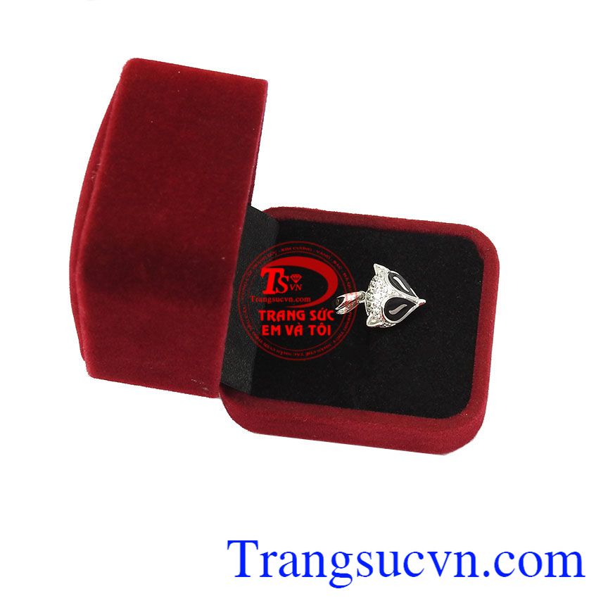 Mặt dây hồ ly vàng trắng,Mặt dây chuyền vàng,Trang sức nữ Mặt dây hồ ly vàng trắng,Mặt dây chuyền vàng,Trang sức nữ