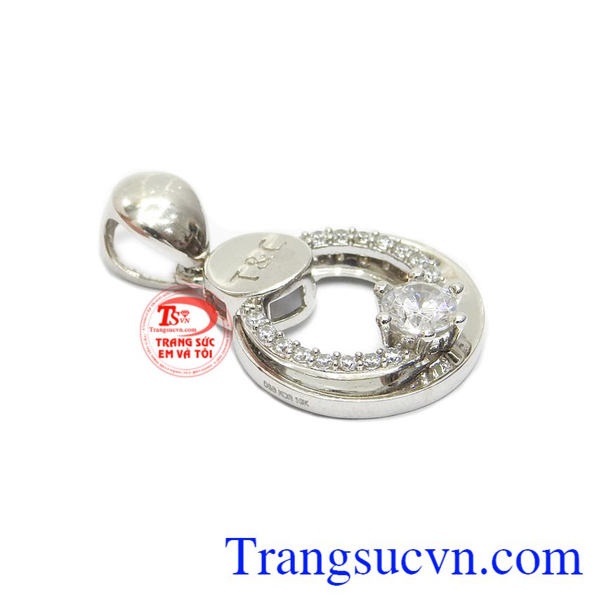 Mặt dây lấp lánh vàng trắng Hàn Quốc, mặt dây vàng tây, mặt dây đẹp