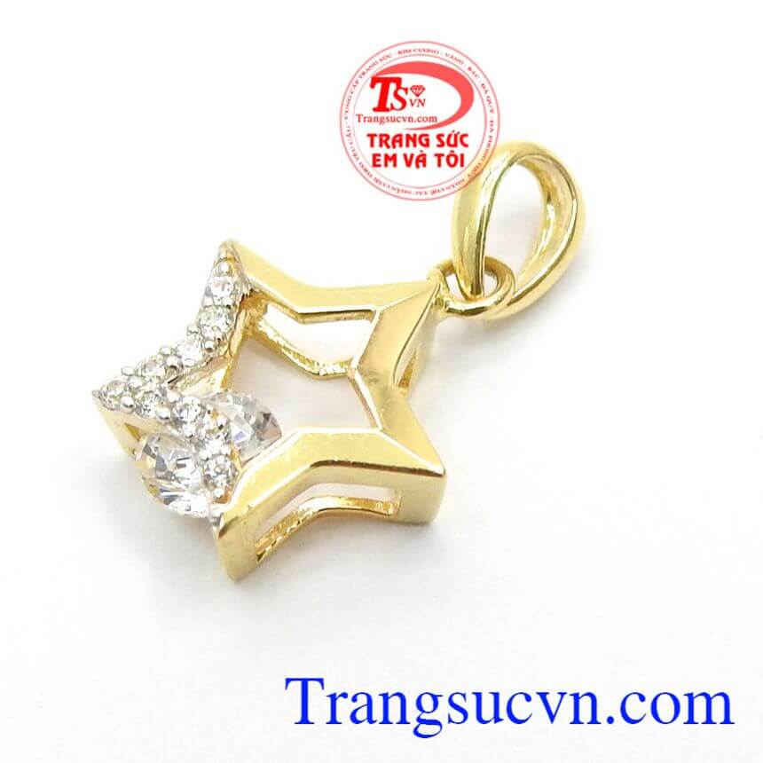 Mặt Dây Ngôi Sao Đính Đá,Mặt dây chuyền vàng,Mặt dây vàng đá quý Mặt Dây Ngôi Sao Đính Đá,Mặt dây chuyền vàng,Mặt dây vàng đá quý