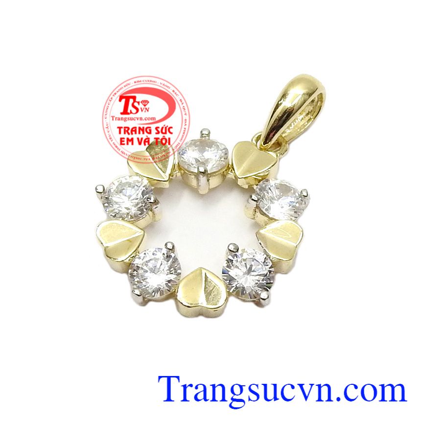 Mặt dây nữ vàng kết nối trái tim,Trang sức vàng,Trang sức nữ Mặt dây nữ vàng kết nối trái tim,Trang sức vàng,Trang sức nữ
