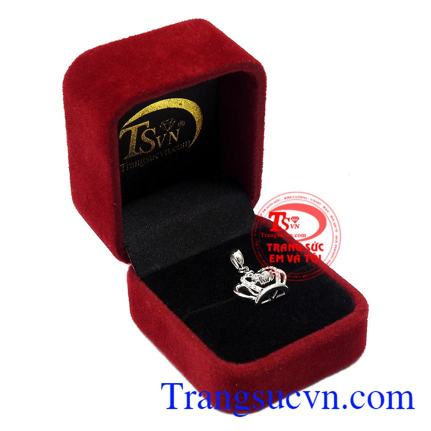 Mặt dây nữ vàng trắng vương miện,Trang sức vàng,Trang sức nữ Mặt dây nữ vàng trắng vương miện,Trang sức vàng,Trang sức nữ