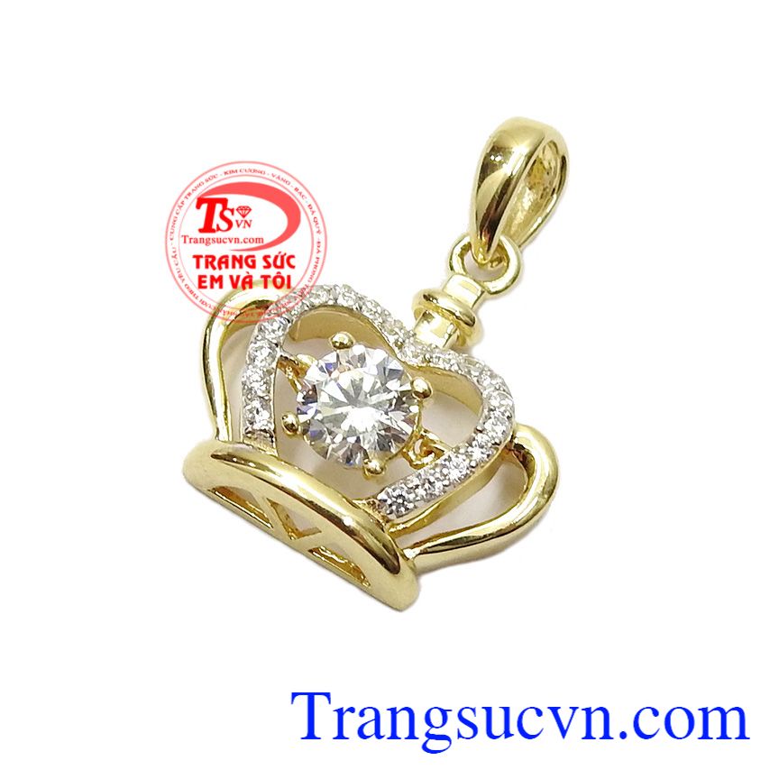 Mặt dây nữ vàng vương miện xinh xắn,Trang sức vàng,Trang sức nữ Mặt dây nữ vàng vương miện xinh xắn,Trang sức vàng,Trang sức nữ