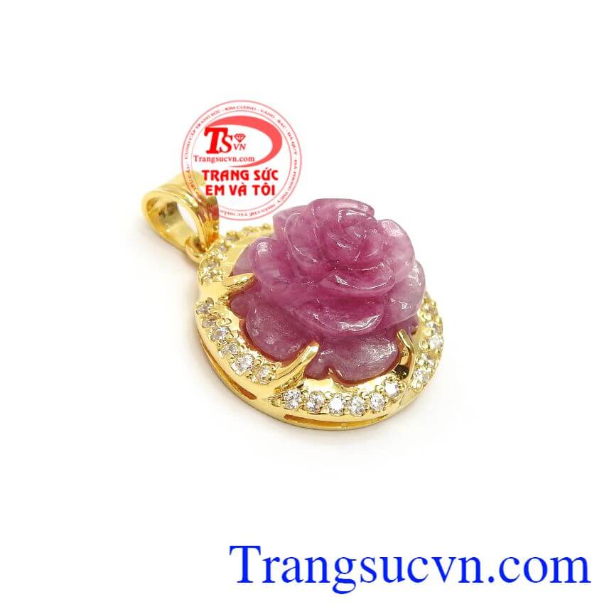 Mặt Dây Ruby Hưng Vượng, mặt dây vàng tây, măt dây nữ đá quý Mặt Dây Ruby Hưng Vượng, mặt dây vàng tây, măt dây nữ đá quý