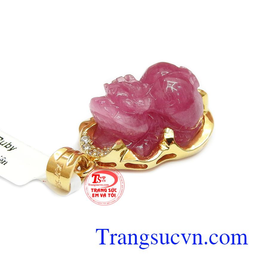Mặt dây ruby tỳ hưu tinh tế,Tỳ hưu vàng,Trang sức nam Mặt dây ruby tỳ hưu tinh tế,Tỳ hưu vàng,Trang sức nam