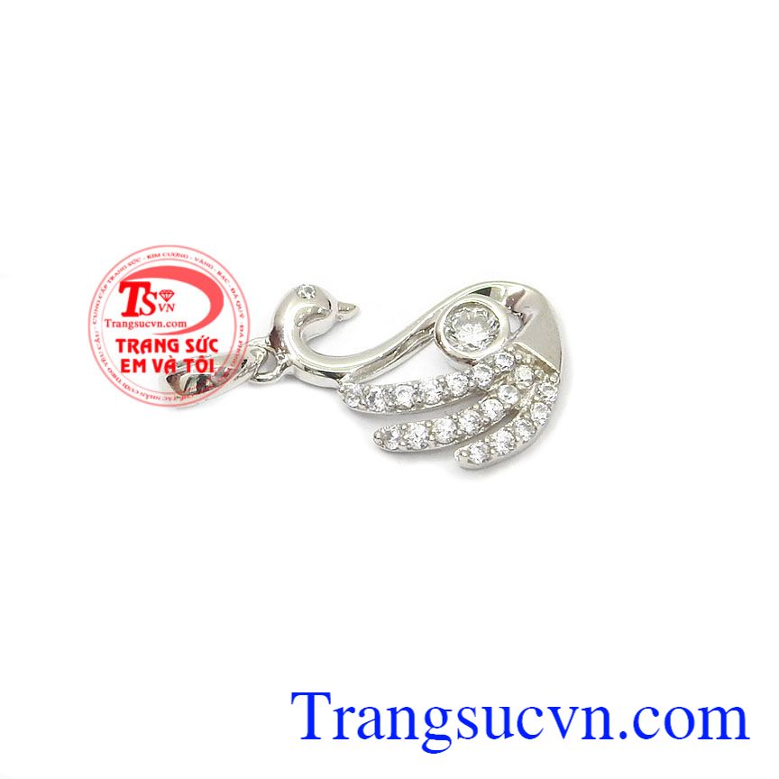 Mặt dây thiên nga vàng trắng, mặt dây vàng tây, mặt dây xinh xắn