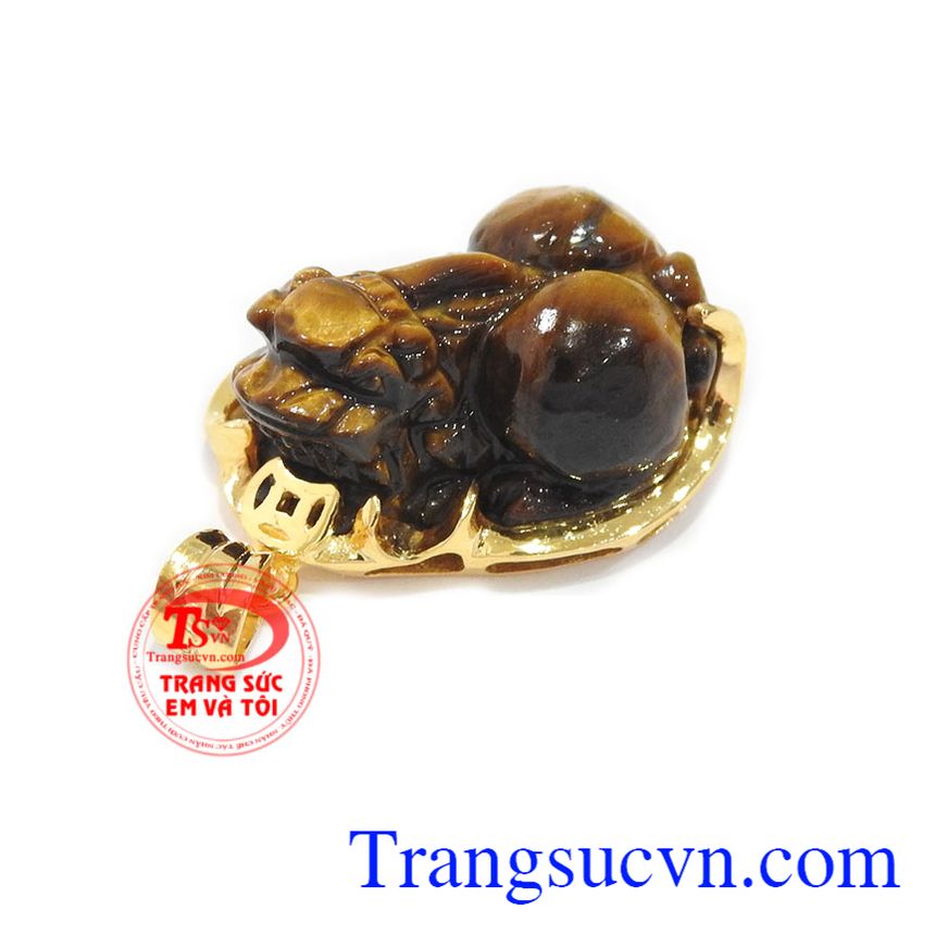 Mặt dây tỳ hưu đá mắt hổ đẹp,Tỳ hưu vàng,Trang sức nam Mặt dây tỳ hưu đá mắt hổ đẹp,Tỳ hưu vàng,Trang sức nam