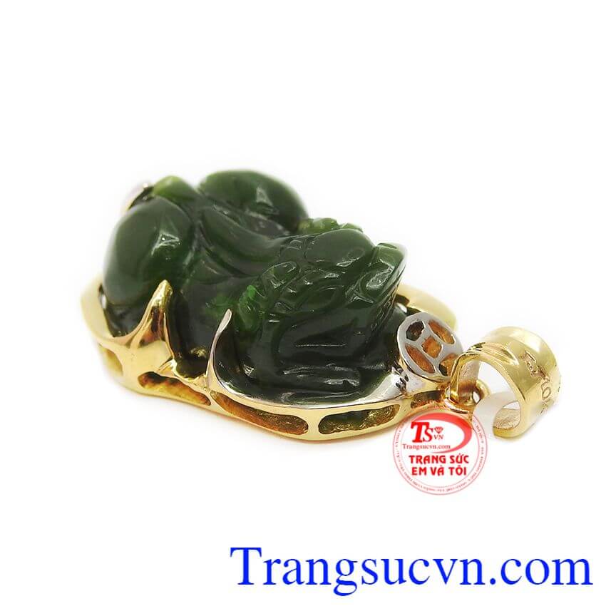 Mặt dây tỳ hưu phỉ thúy bọc vàng,Tỳ hưu vàng,Trang sức nam