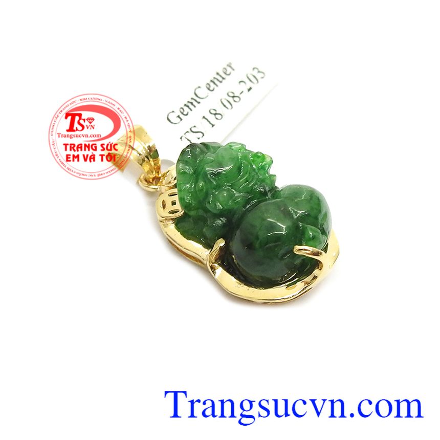 Mặt Dây Tỳ Hưu Phỉ Thúy Chiêu Tài,Tỳ hưu vàng,Trang sức nam Mặt Dây Tỳ Hưu Phỉ Thúy Chiêu Tài,Tỳ hưu vàng,Trang sức nam