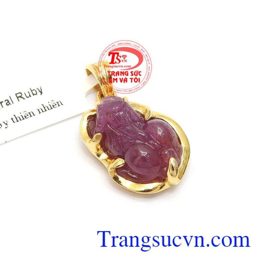 Mặt Dây Tỳ Hưu Ruby May Mắn,Mặt dây chuyền nam,Trang sức nam