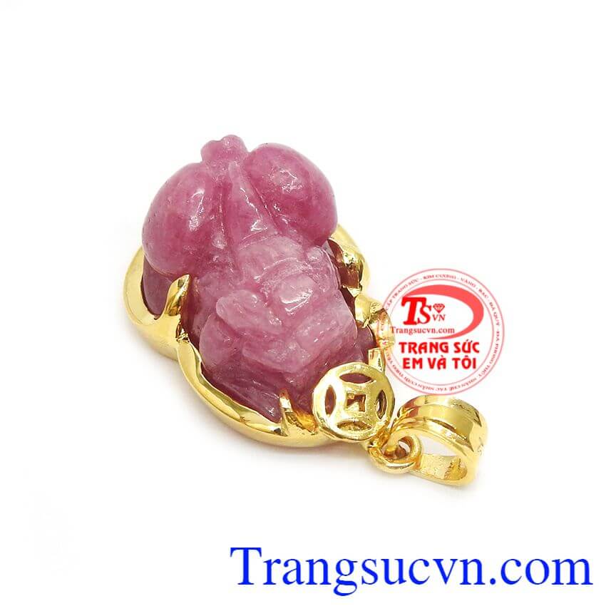 Mặt dây tỳ hưu ruby tài lộc,Tỳ hưu vàng,Trang sức nam Mặt dây tỳ hưu ruby tài lộc,Tỳ hưu vàng,Trang sức nam