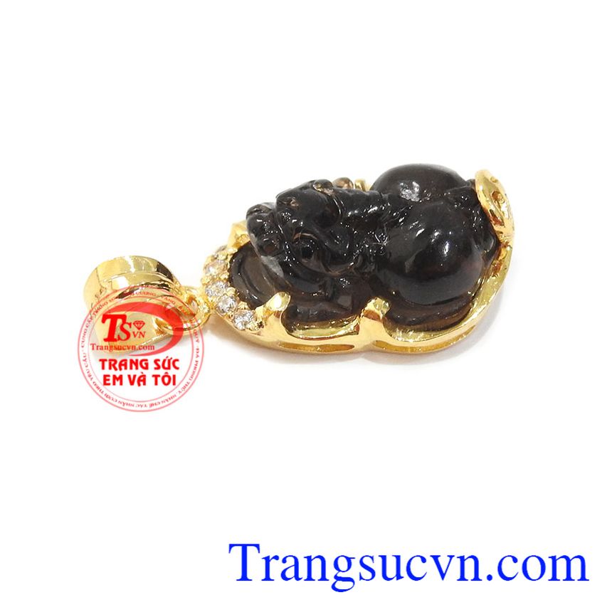 Mặt dây tỳ hưu thạch anh khói,mặt dây chuyền nam,Trang sức nam