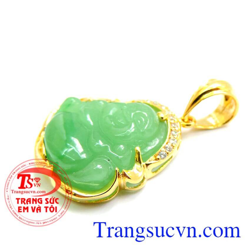 Mặt dây vàng phật di lặc cẩm thạch, mặt dây vàng, mặt dây đẹp