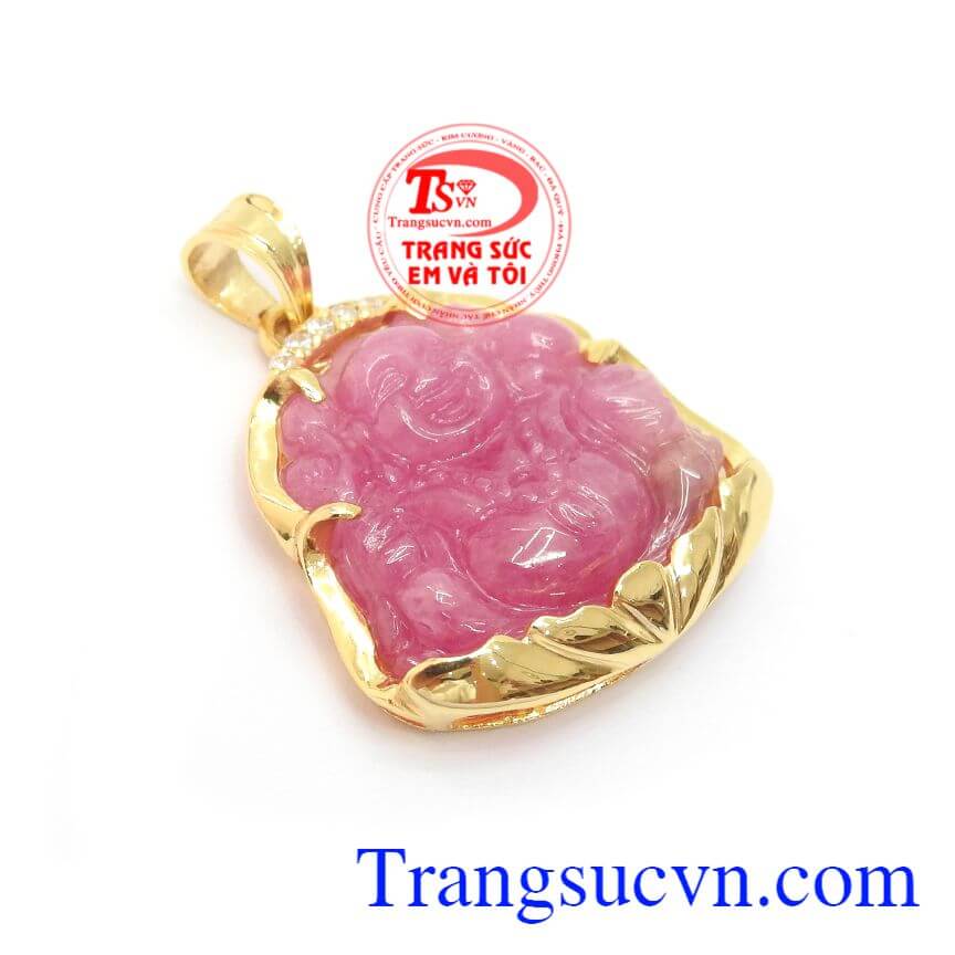 Mặt Phật Di Lặc An Nhiên, mặt dây đá ruby đẹp, mặt dây vàng tây Mặt Phật Di Lặc An Nhiên, mặt dây đá ruby đẹp, mặt dây vàng tây