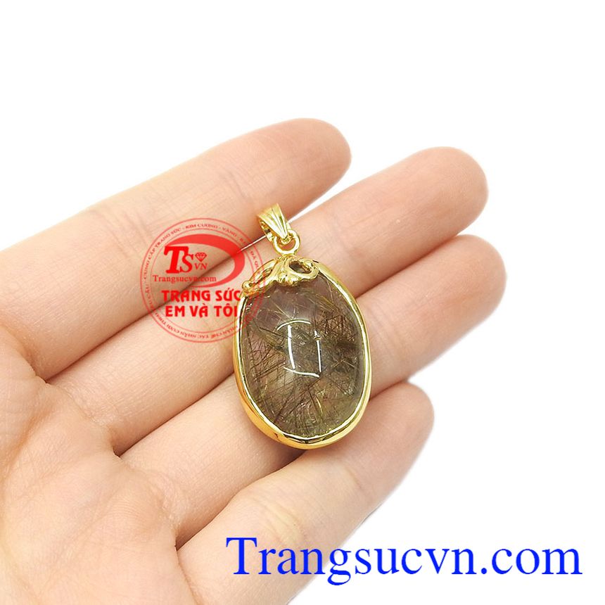 Mặt thạch anh tóc sang trọng,mặt dây thạch anh,trang sức nữ