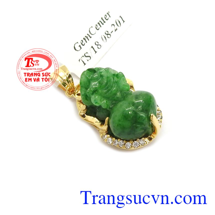 Mặt Tỳ Hưu Phỉ Thúy Thịnh Vượng,Tỳ hưu vàng,Trang sức nam Mặt Tỳ Hưu Phỉ Thúy Thịnh Vượng,Tỳ hưu vàng,Trang sức nam