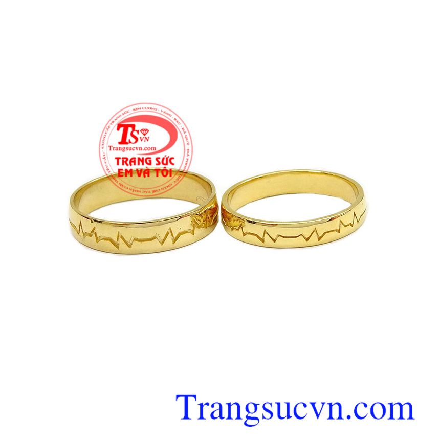 Nhẫn cưới nhịp đập trái tim, Nhẫn cưới vàng tây, Nhẫn cưới đẹp