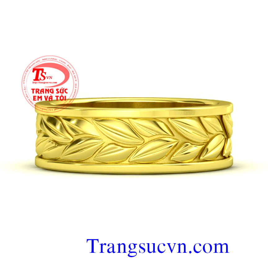 Nhẫn hoa văn may mắm, nhẫn nam vàng tây, nhẫn nam đẹp sang trọng Nhẫn hoa văn may mắm, nhẫn nam vàng tây, nhẫn nam đẹp sang trọng